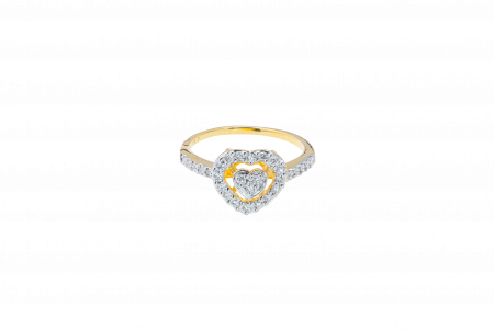 Heart ring 18k gold